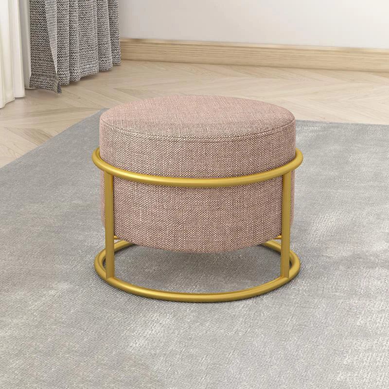 Fabric Shoe Stool Home Decor Chair Furniture Stools Flannel Chair Living Room Ottoman round Stools Height Adjustable Chairs