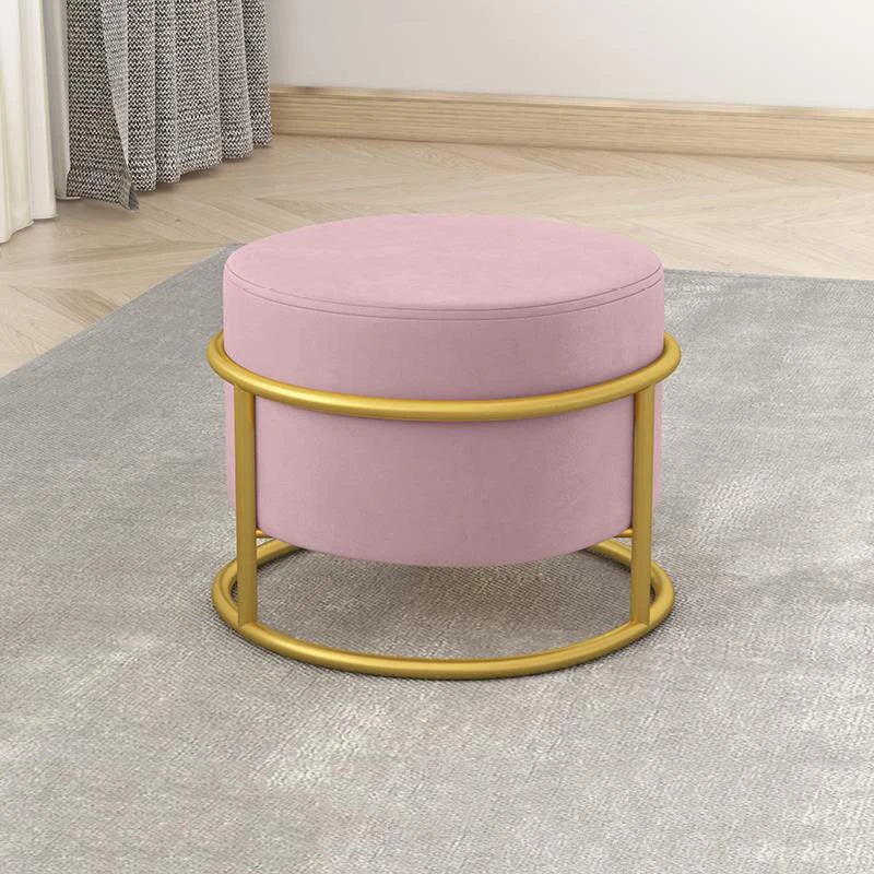 Fabric Shoe Stool Home Decor Chair Furniture Stools Flannel Chair Living Room Ottoman round Stools Height Adjustable Chairs