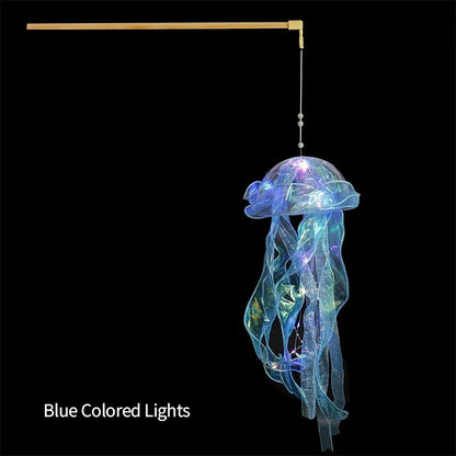 Jellyfish Lamp Portable Flower Lantern Children Room under the Sea Atmosphere Decoration Lamp Bedroom Night Lamp Home Decoration