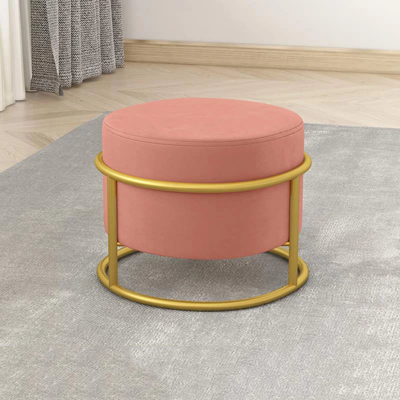 Fabric Shoe Stool Home Decor Chair Furniture Stools Flannel Chair Living Room Ottoman round Stools Height Adjustable Chairs